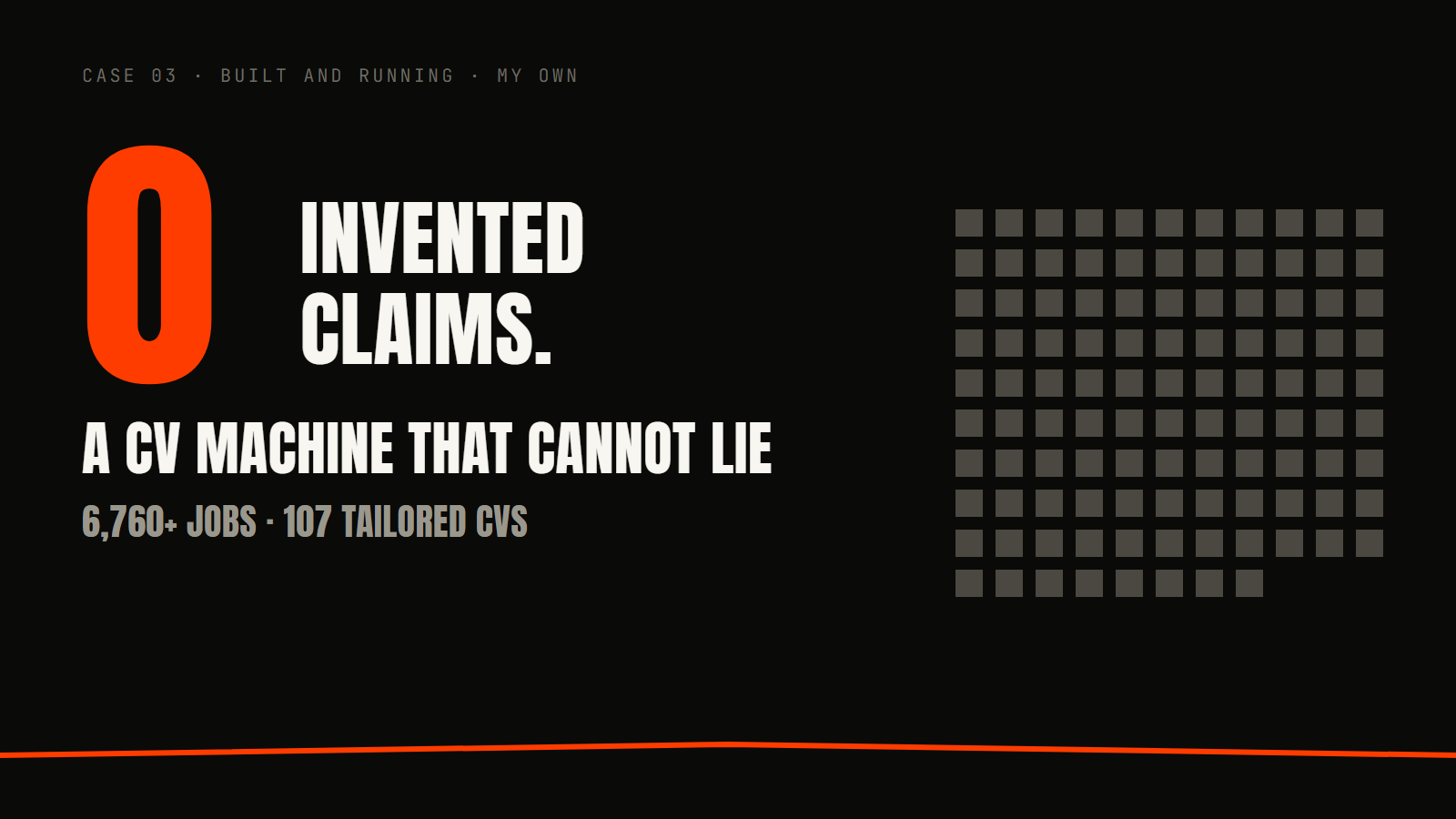 A CV machine that cannot lie, slide 1 of 6